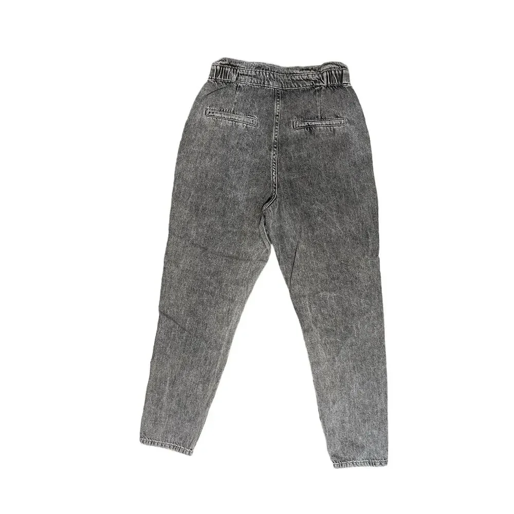 KanCan Women's High Rise 90s Slouch Acid Wash Black Jeans Size 25 Distressed Y2K